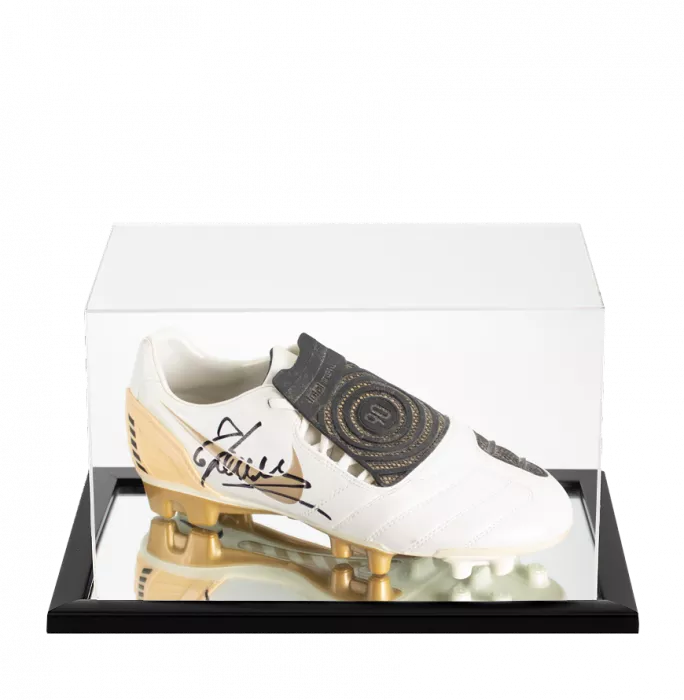 icons Fabio Cannavaro Signed Nike Total 90 Boot In Acrylic Case