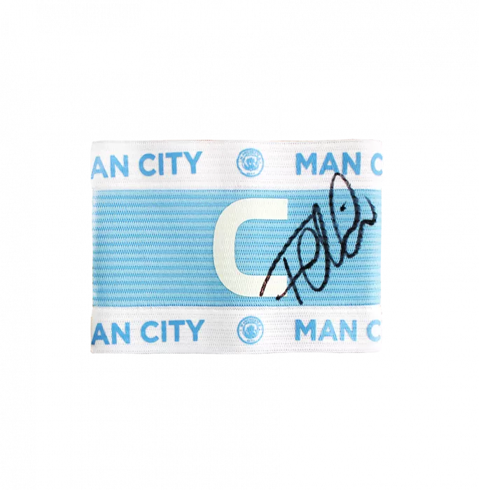 Icons Fernandinho Signed And Framed Manchester City Captain's Armband
