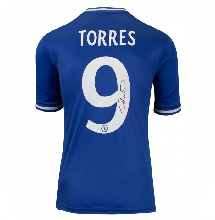 icons Fernando Torres Back Signed Chelsea FC 2013-14 Home Shirt