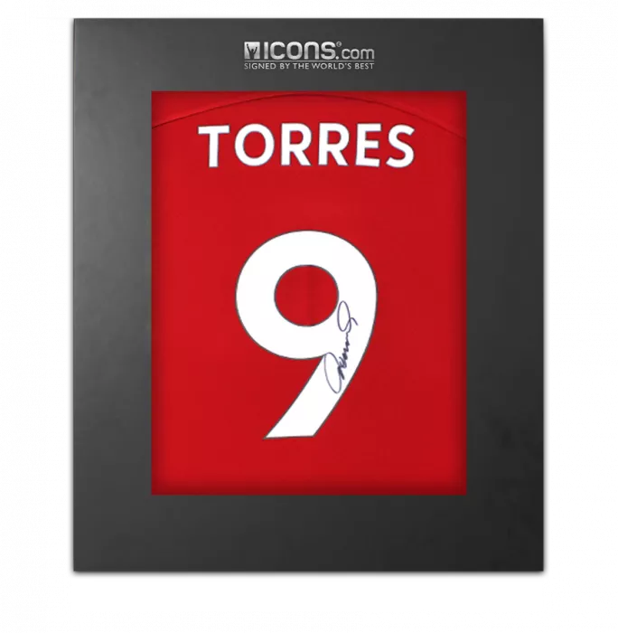 icons Fernando Torres Back Signed Liverpool 2023-24 Home Shirt In Deluxe Packaging