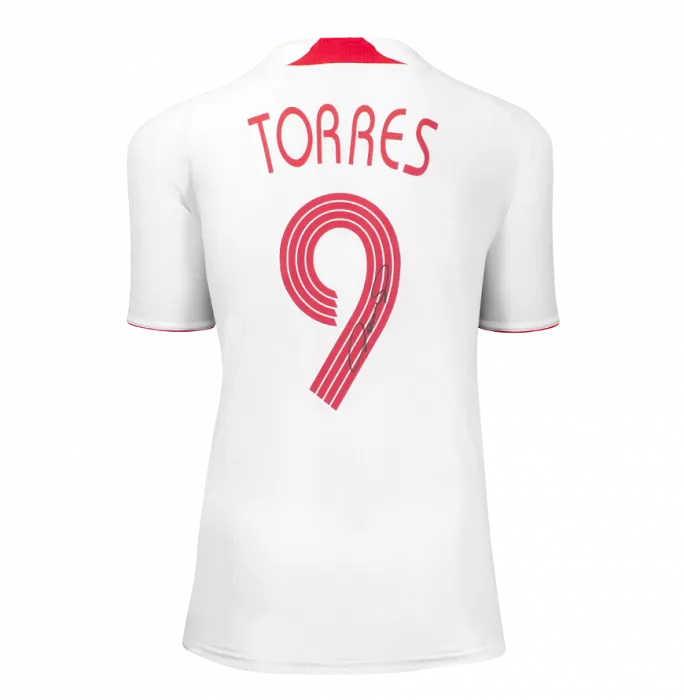 Icons Fernando Torres Back Signed Liverpool FC 2007-08 Away Shirt