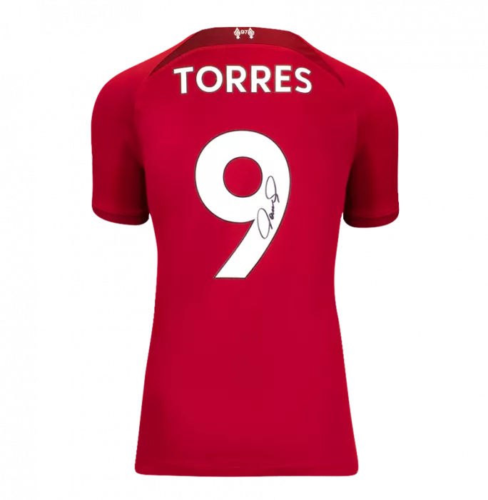 Icons Fernando Torres Back Signed Modern Liverpool FC Home Shirt In Classic Frame