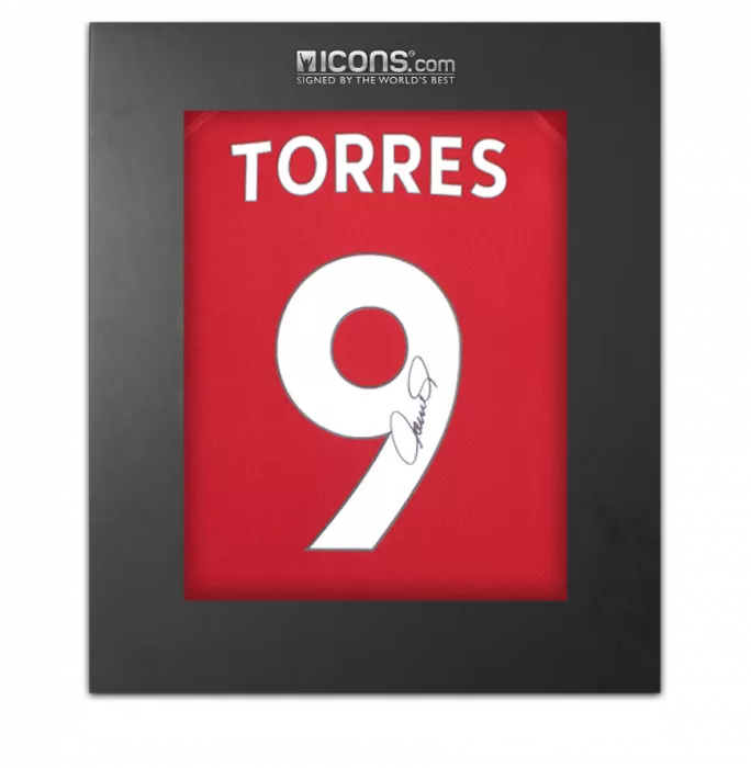 icons Fernando Torres Back Signed Modern Liverpool FC Home Shirt In Deluxe Packaging