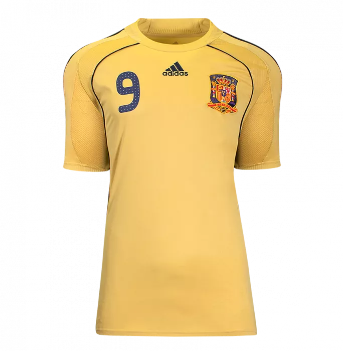 Icons Fernando Torres Back Signed Spain 2008-10 Away Shirt
