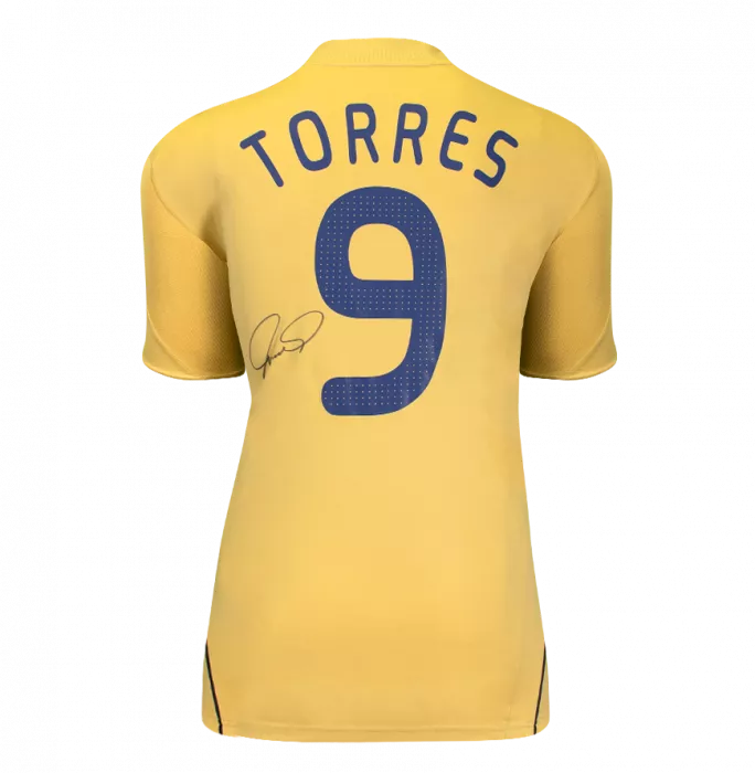 icons Fernando Torres Back Signed Spain 2008-10 Away Shirt