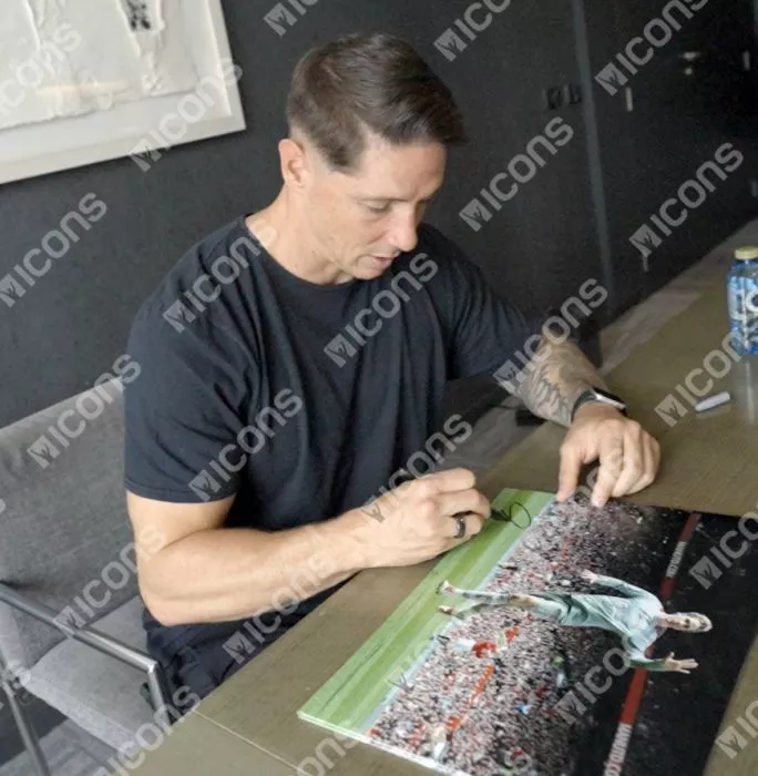 Icons Fernando Torres Signed Liverpool FC Photo In Black Wooden Frame: Goal Vs Manchester United