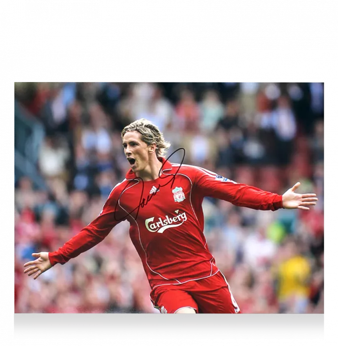 Icons Fernando Torres Signed Liverpool FC Photo: Premier League Legend