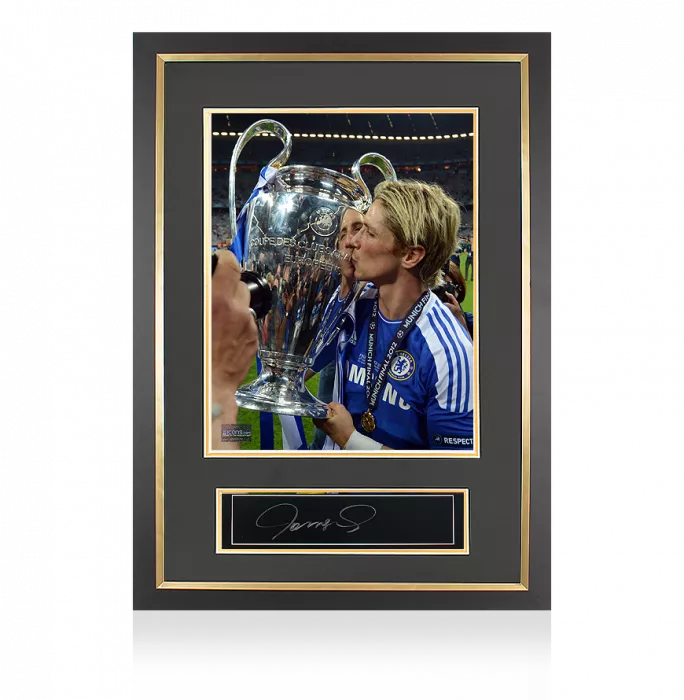icons Fernando Torres Signed Plaque and Photo Frame: Chelsea FC Legend