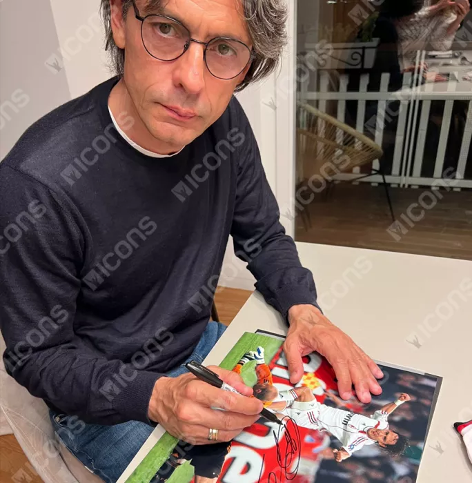 Icons Filippo Inzaghi Official AC Milan Signed And Framed Photo: 2007 UEFA Champions League Final Goal