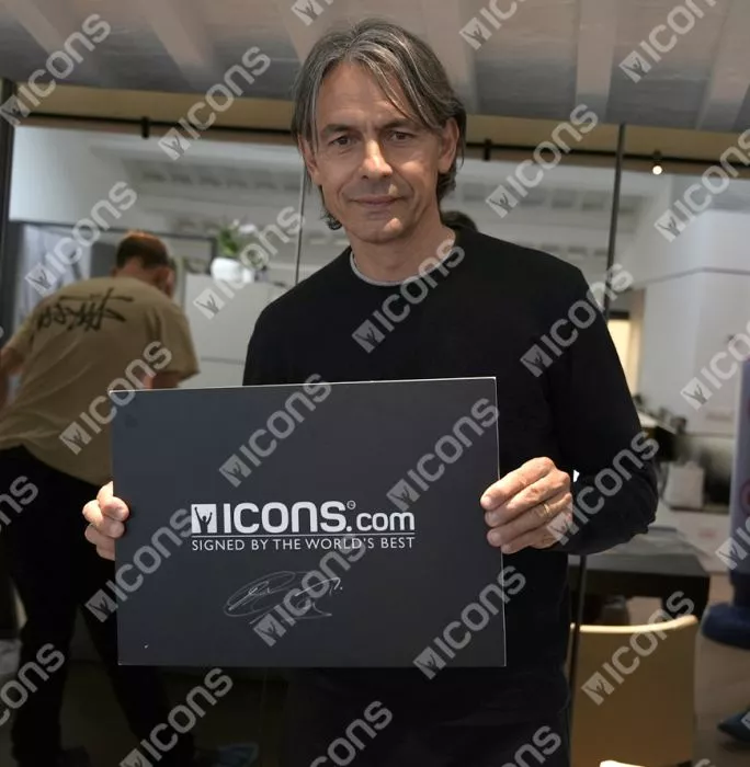Icons Filippo Inzaghi Official UEFA Champions League Signed And Framed AC Milan Photo: 2007 UCL Winner