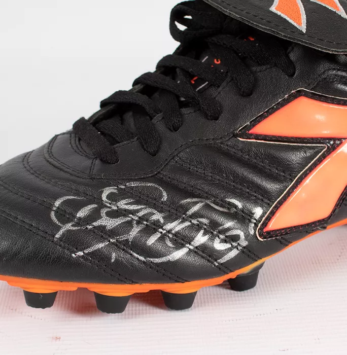 Icons Filippo Inzaghi Signed Black And Orange Inzaghi Diadora Boot: Special Edition
