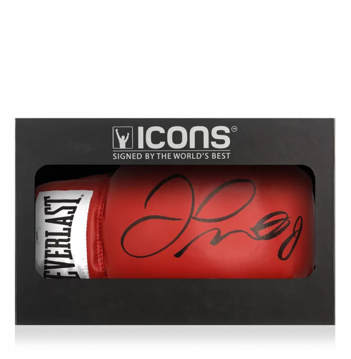 icons Floyd Mayweather Jr. Signed Everlast Red Boxing Glove In Deluxe Packaging