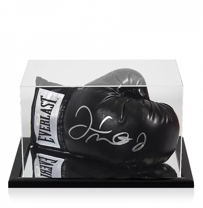 icons Floyd Mayweather Signed Black Everlast Boxing Glove In Acrylic Case