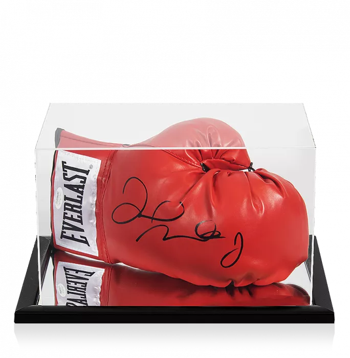Icons Floyd Mayweather Signed Red Everlast Boxing Glove In Acrylic Case