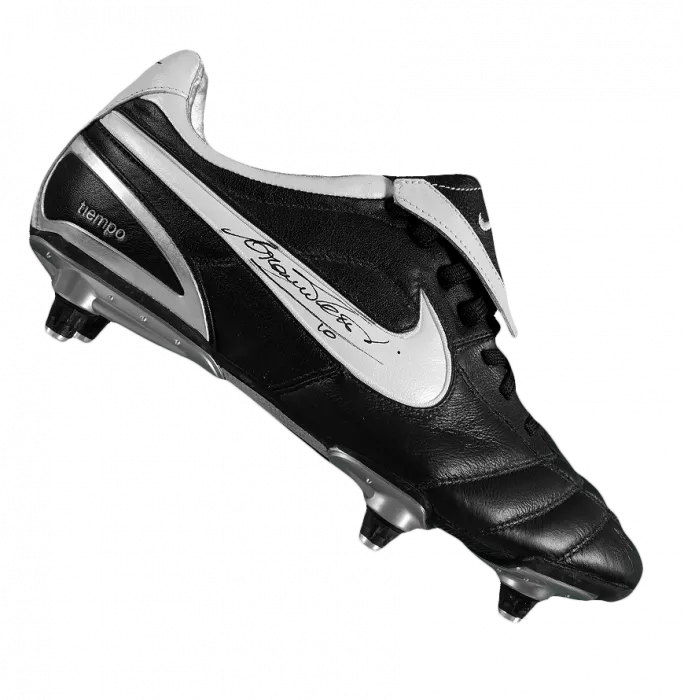 Icons Francesco Totti Signed Black Nike Tiempo Boot