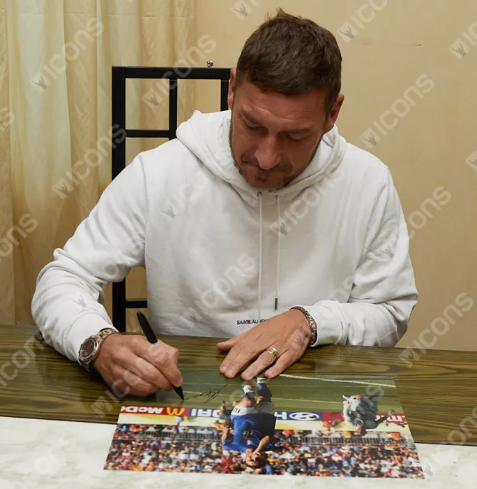 Icons Francesco Totti Signed Italy Photo: 2006 FIFA World Cup Goal Vs Australia