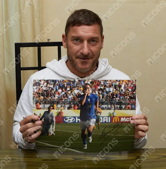 Icons Francesco Totti Signed Italy Photo: 2006 FIFA World Cup Goal Vs Australia