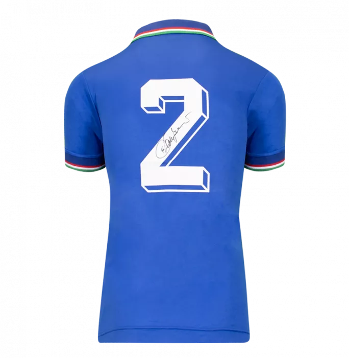 icons Franco Baresi Back Signed Italy 1990 Home Shirt
