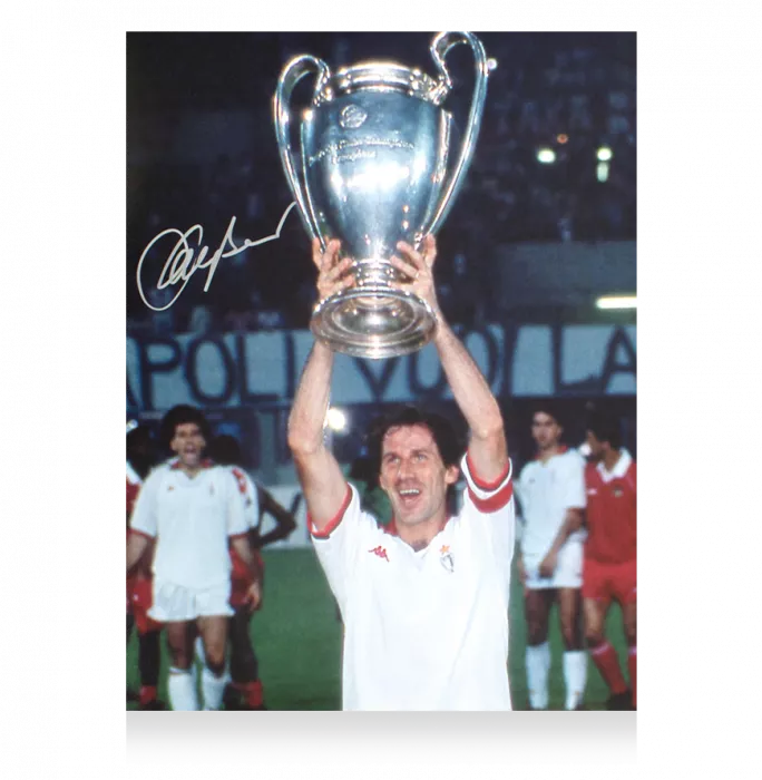 Icons Franco Baresi Official AC Milan Signed And Framed Photo: 1990 European Cup Winner