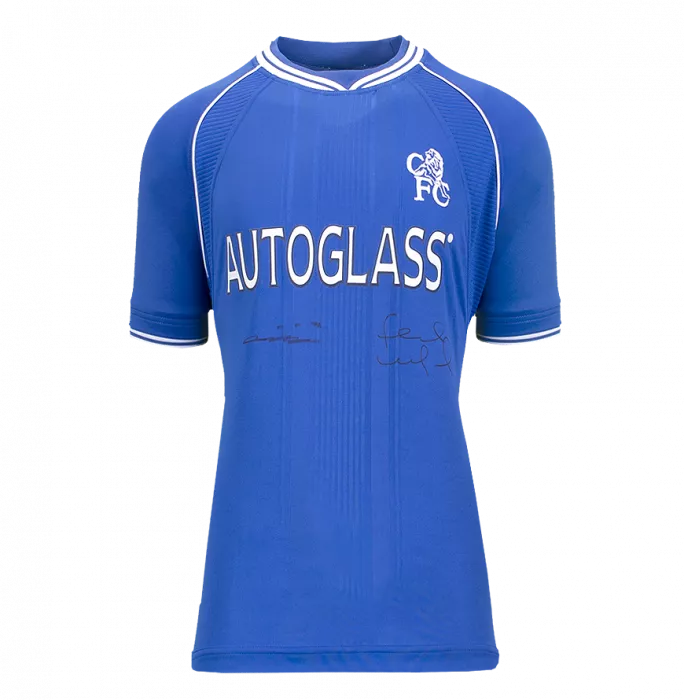 icons Frank Lampard and John Terry Front Signed Chelsea 2000-01 Home Shirt