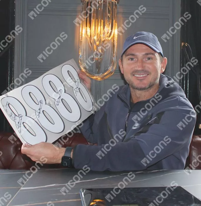 Icons Frank Lampard Back Signed Chelsea 2000 Home Shirt With Fan Style Numbers