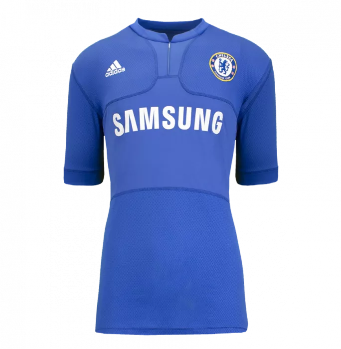 Icons Frank Lampard Back Signed Chelsea 2009-10 Home Shirt With Dotted Style Numbers