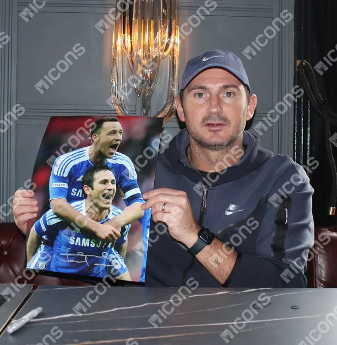 Icons Frank Lampard Signed Chelsea Photo: Celebration With John Terry