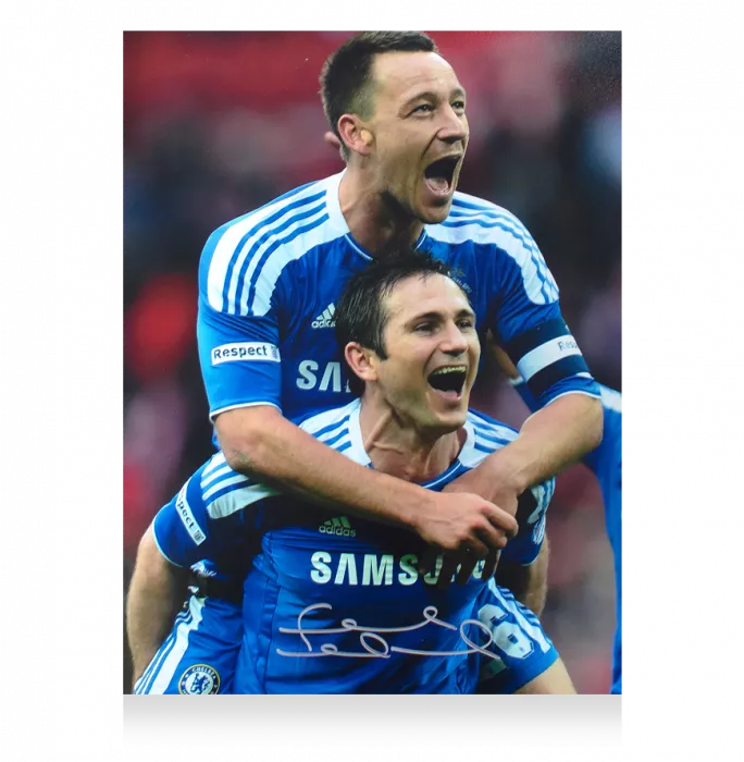 Icons Frank Lampard Signed Chelsea Photo: Celebration With John Terry