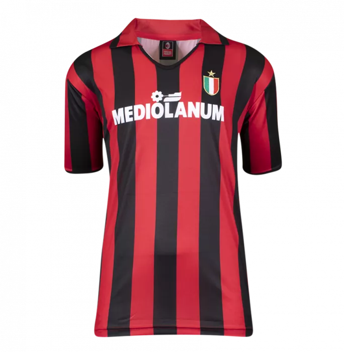 Icons Frank Rijkaard Back Signed AC Milan Home Shirt In Classic Frame