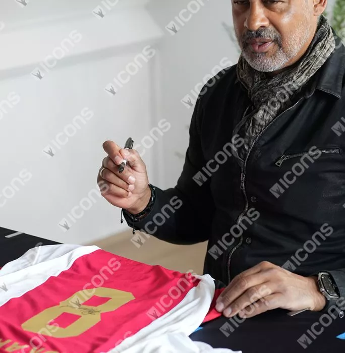 Icons Frank Rijkaard Back Signed Modern Ajax Home Shirt With Fan Style Numbers