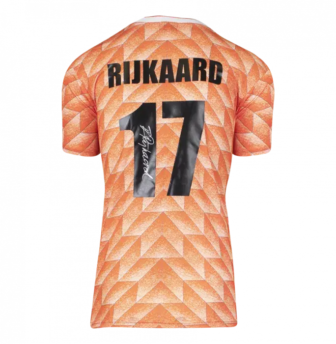 Icons Frank Rijkaard Back Signed Netherlands 1988 Home Shirt In Classic Frame
