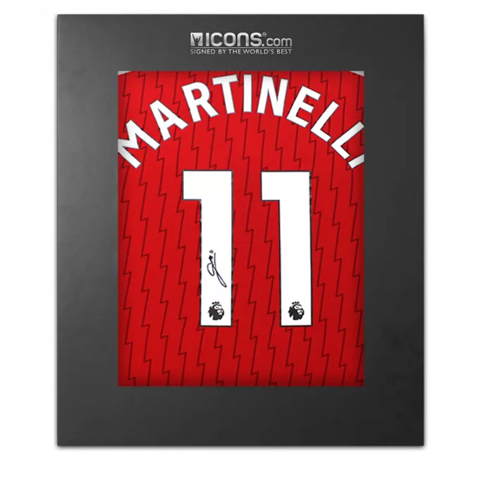 icons Gabriel Martinelli Back Signed Arsenal 2024-25 Home Shirt In Deluxe Packaging