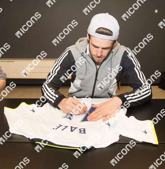 Icons Gareth Bale Back Signed And Framed Tottenham Hotspur Home Shirt