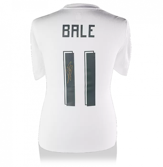 icons Gareth Bale Back Signed Real Madrid 2015-16 Home Shirt