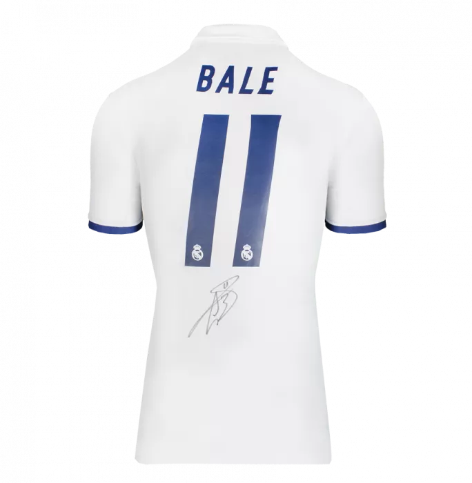 icons Gareth Bale Back Signed Real Madrid 2016-17 Home Shirt