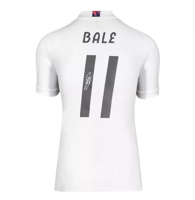 Icons Gareth Bale Back Signed Real Madrid CF 2020-21 Home Shirt In Classic Frame