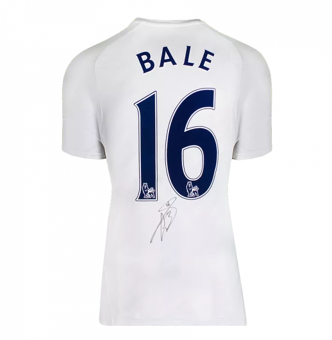 Icons Gareth Bale Back Signed Tottenham Hotspur 2007-08 Home Shirt In Hero Frame: Option 1