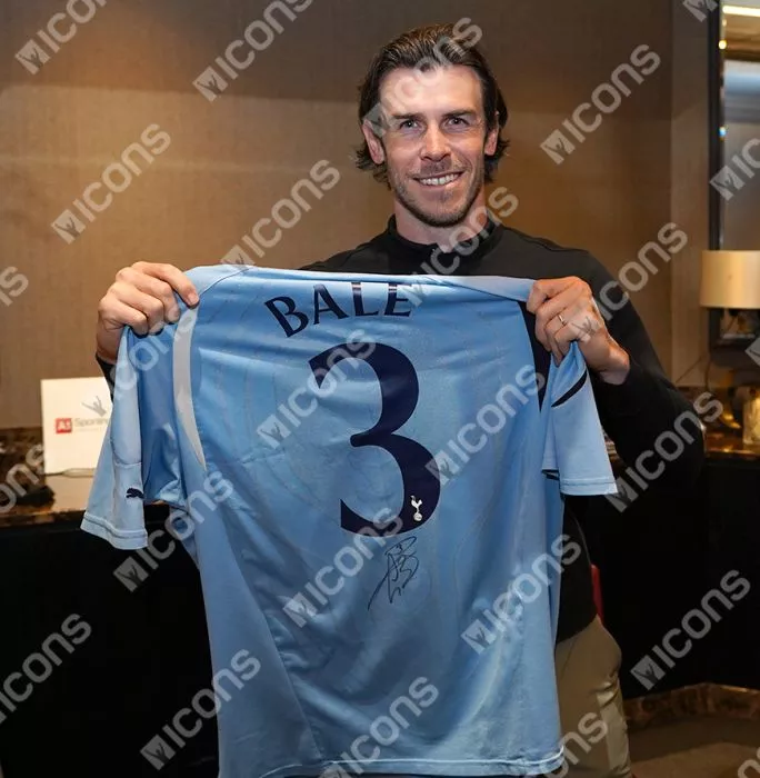 Icons Gareth Bale Back Signed Tottenham Hotspur 2010-11 Away Shirt