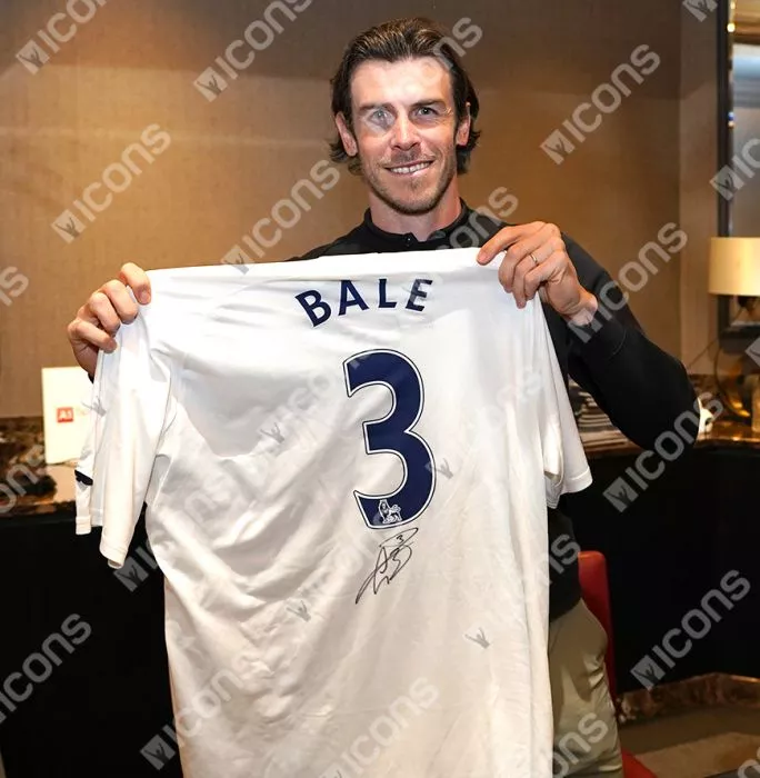 Icons Gareth Bale Back Signed Tottenham Hotspur 2011-12 Home Shirt In Classic Frame
