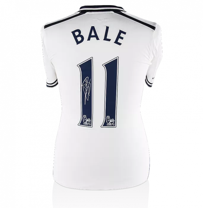 icons Gareth Bale Back Signed Tottenham Hotspur 2013-14 Home Shirt