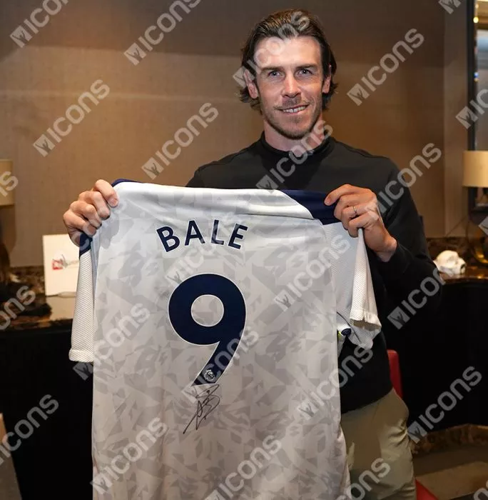 Icons Gareth Bale Back Signed Tottenham Hotspur 2020-21 Home Shirt In Hero Frame: Option 1