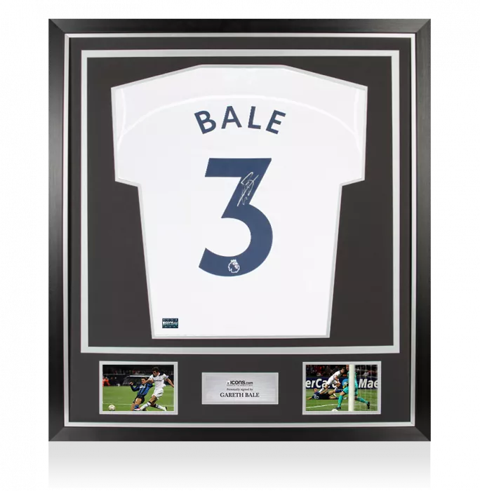 icons Gareth Bale Back Signed Tottenham Hotspur 2022-23 Home Shirt In Classic Frame