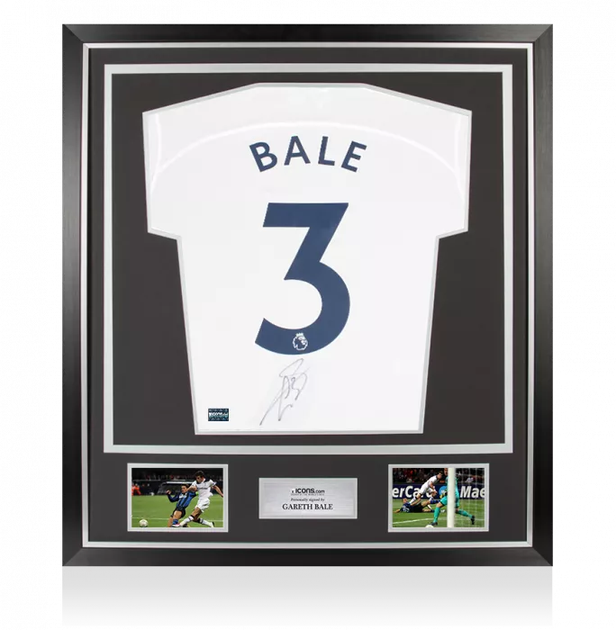 icons Gareth Bale Back Signed Tottenham Hotspur 2022-23 Home Shirt In Classic Frame