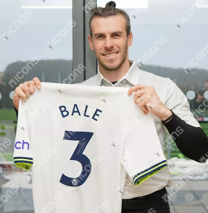 Icons Gareth Bale Back Signed Tottenham Hotspur 2022-23 Home Shirt
