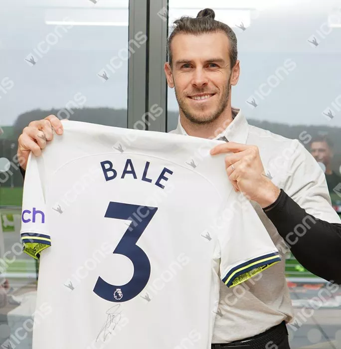 icons Gareth Bale Back Signed Tottenham Hotspur 2022-23 Home Shirt