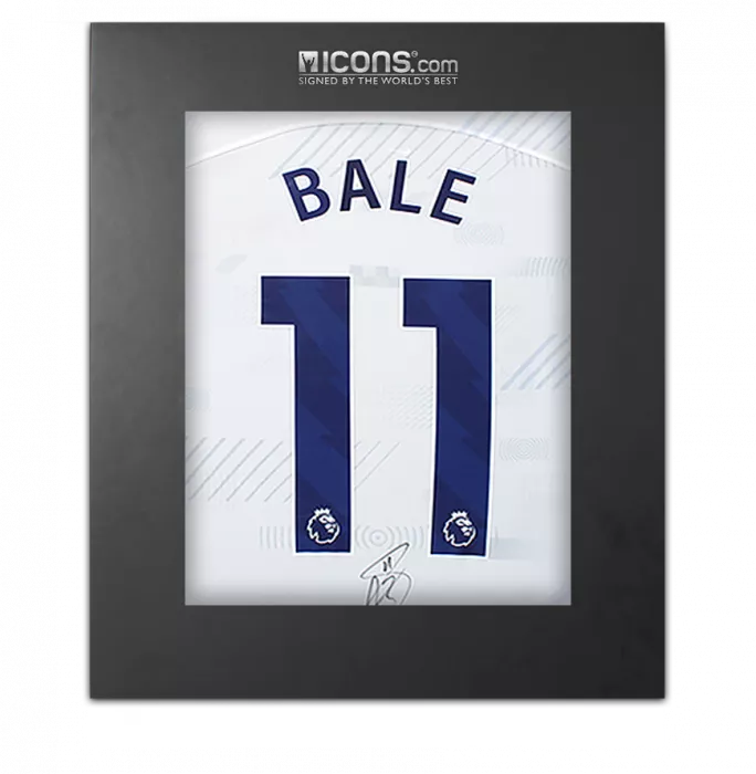 icons Gareth Bale Back Signed Tottenham Hotspur 2023-24 Home Shirt In Deluxe Packaging