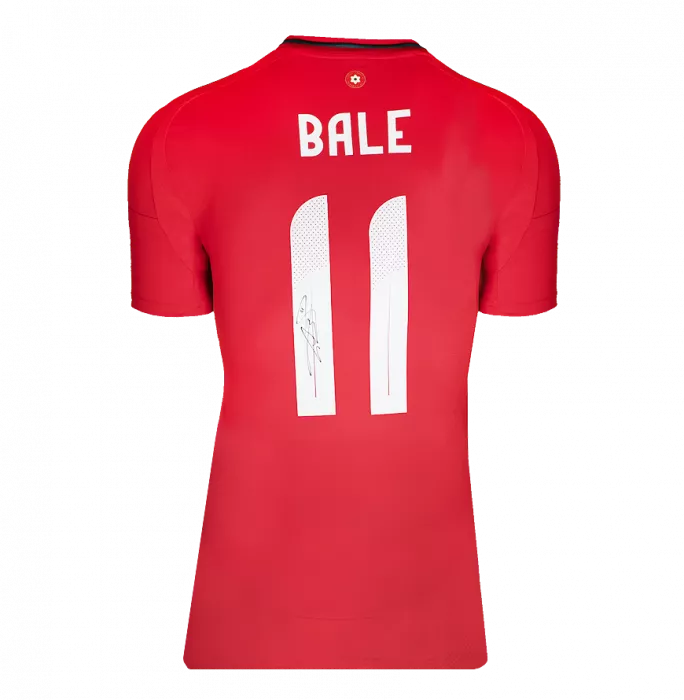 Icons Gareth Bale Back Signed Wales 2024 Home Shirt In Classic Frame