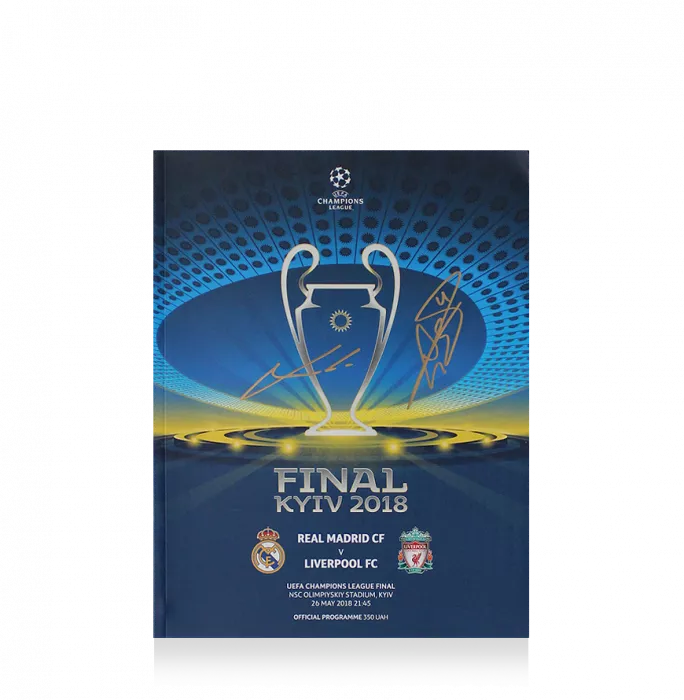 Icons Gareth Bale & Luka Modric Dual Signed And Framed Programme: 2018 UEFA Champions League