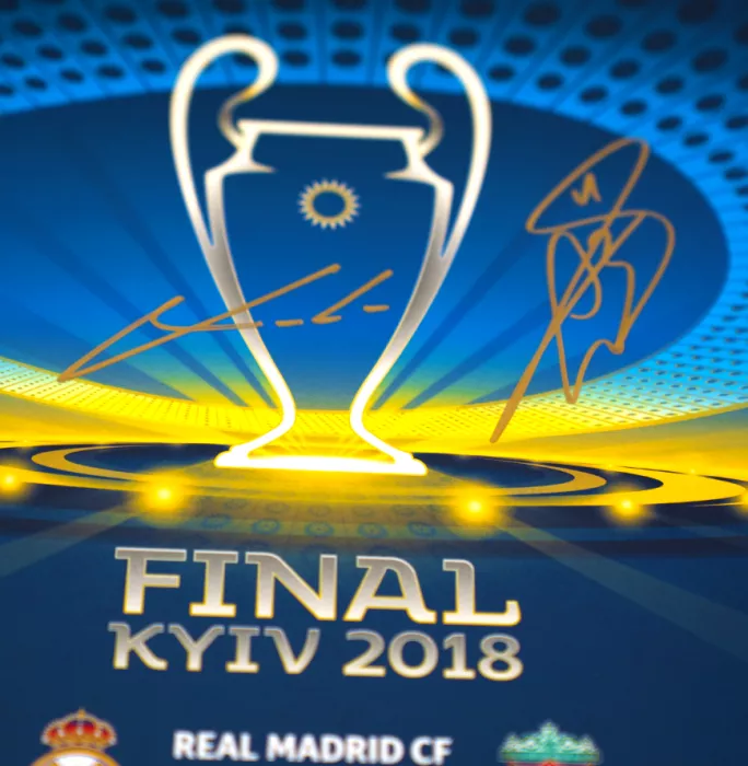 Icons Gareth Bale & Luka Modric Dual Signed And Framed Programme: 2018 UEFA Champions League