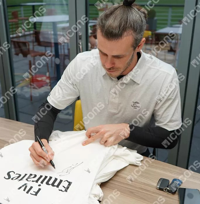 Icons Gareth Bale & Luka Modric Front Signed Real Madrid 2018-19 Home Shirt
